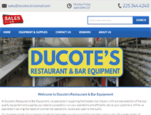 Tablet Screenshot of ducotesrestaurantsupply.com